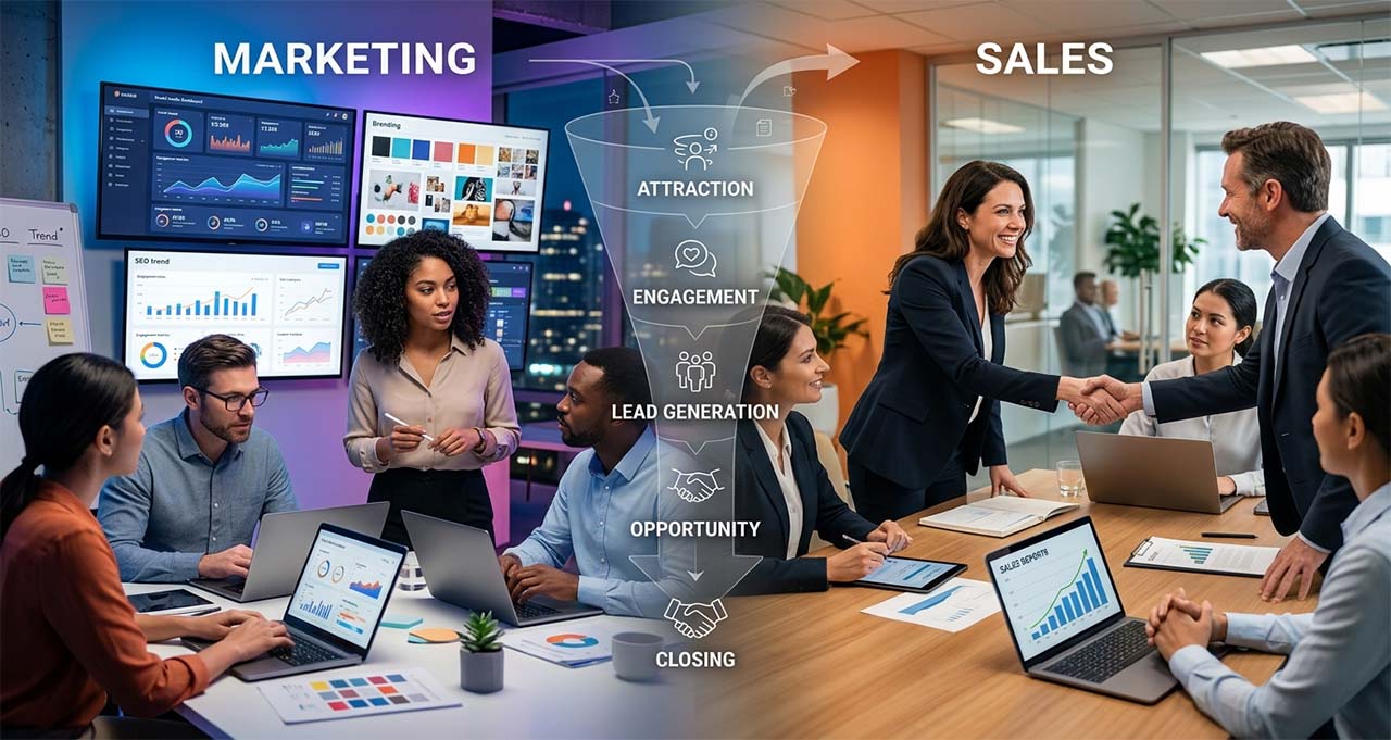 Marketing vs Sales: What’s the Difference & Why Your Business Needs Both | Webnic Digital