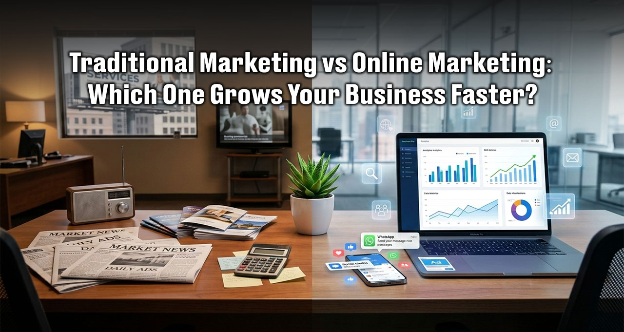 Traditional Marketing vs Online Marketing: Which One Grows Your Business Faster? | Webnic Digital